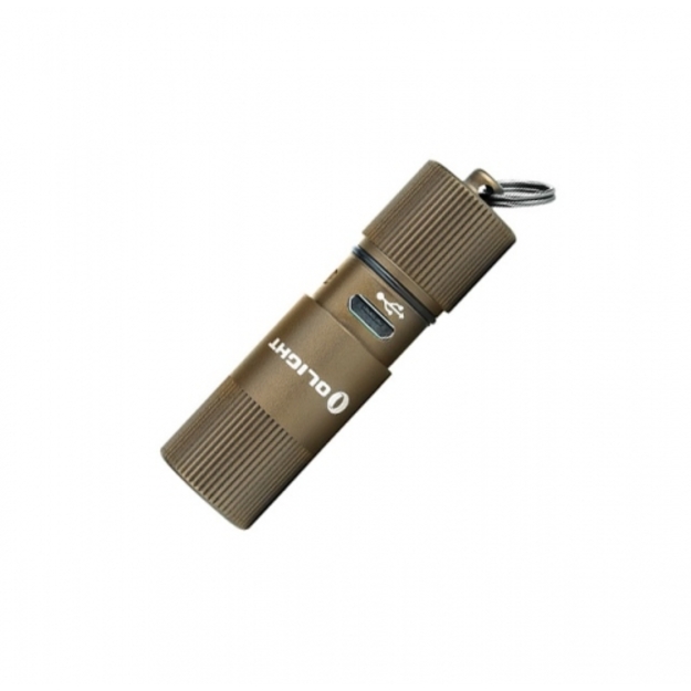 Olight i1R 2 EOS DESERT TAN uzlādējams lukturītis ar USB kabeli