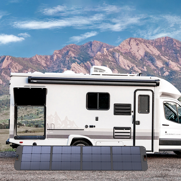 Choetech SC011 pārnēsājams saules lādētājs, 200W saules panelis &ndash; melns