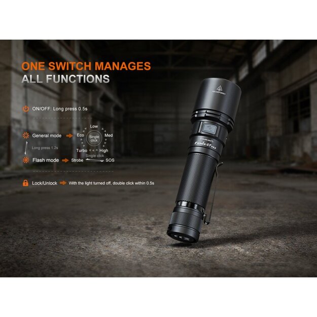 Fenix ​​C7 V2.0 LED flashlight with USB connection