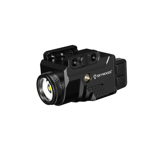Skywoods PL480G Tactical Flashlight with Green Laser, 480lm