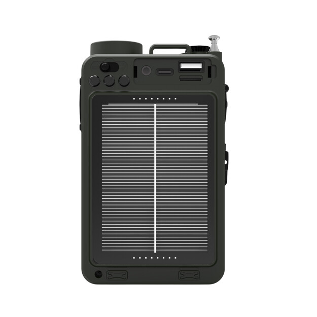 Uzlādējams radio-lukturis ar &bdquo;Power Bank&rdquo; funkciju, 4000mAh, zaļ&scaron;