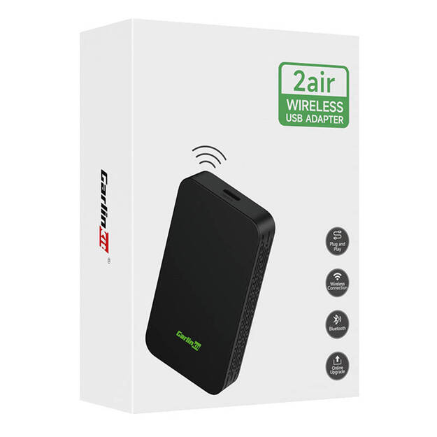 Carlinkit 2AIR bezvadu adapteris Apple Carplay / Android Auto (melns)