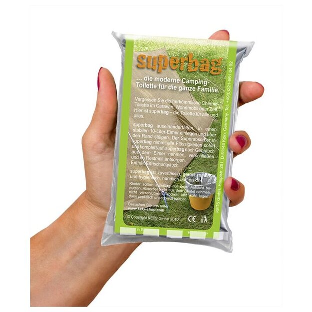Pārvietojamā kempinga tualete &bdquo;Superbag&ldquo;