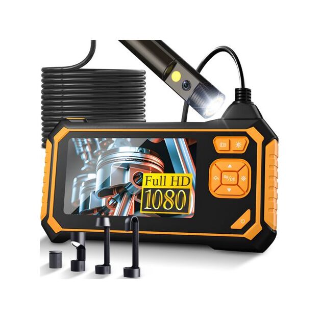 Endoskopa pārbaudes kamera ar 4.3  LCD ekrānu, 3m, 8mm, Full HD