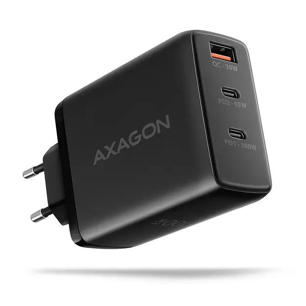 Tīkla lādētājs Axagon ACU-DPQ100, 100W (PD 3.0 / QC 4+, 3 pieslēgvietas)