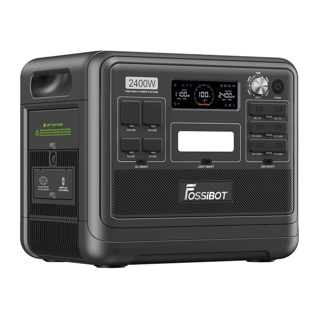 Pārnēsājamā elektrostacija FOSSIBOT F2400, 2400W (melna)