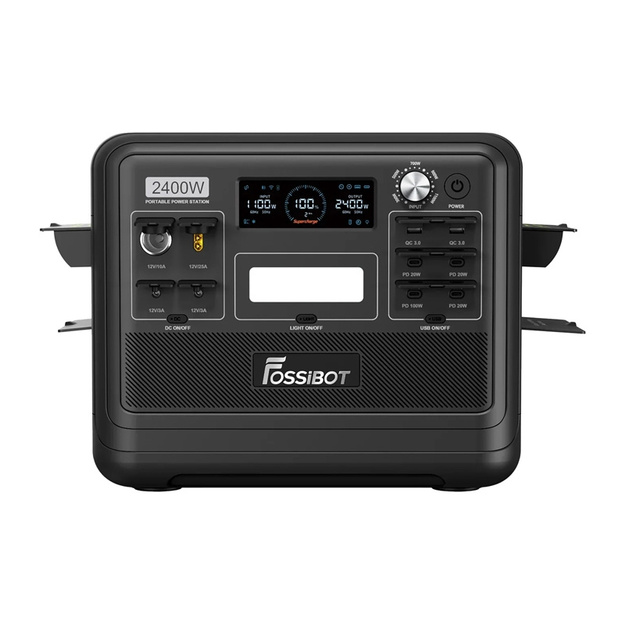 Pārnēsājamā elektrostacija FOSSIBOT F2400, 2400W (melna)