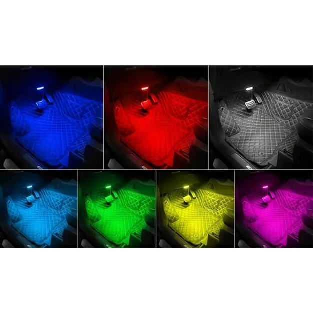 Automa&scaron;īnas salona apgaismojums 6LED RGB spuldze