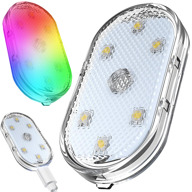 Automa&scaron;īnas salona apgaismojums 6LED RGB spuldze