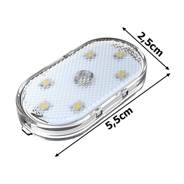 Automa&scaron;īnas salona apgaismojums 6LED RGB spuldze