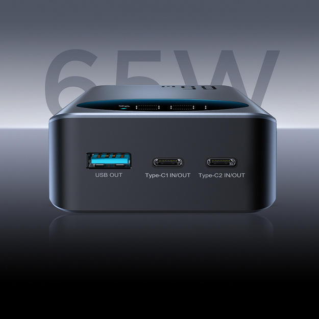 Внешний аккумулятор Joyroom JR-PBF05 Pro 30000 мА&middot;ч 65 Вт с цифровым дисплеем, 2&times; USB-C и 1&times; USB-A &mdash; чёрный