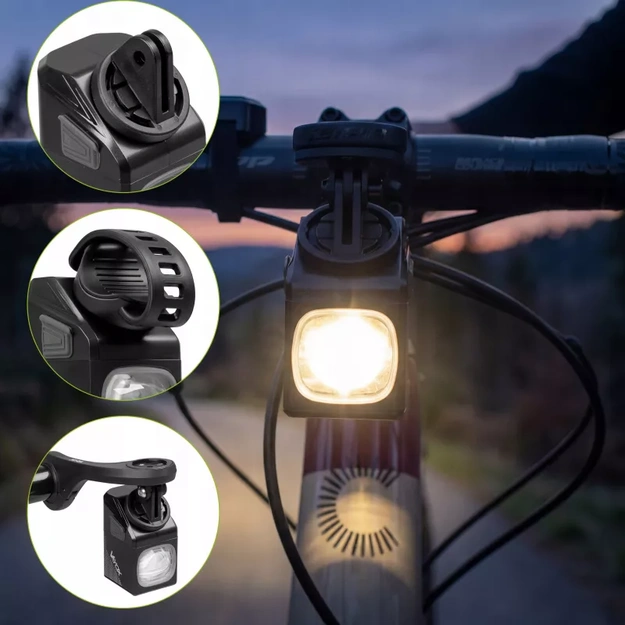 Vayox priek&scaron;ējais velosipēda lukturis 1000lm 5000mAh ar tālvadības pulti VAF1000PRO