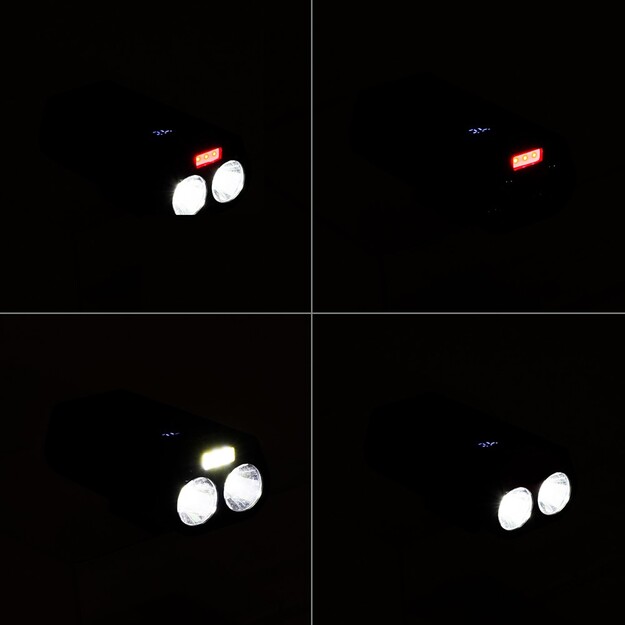 Bicycle light 750 lm 2x XML + COB + powerbank Vayox