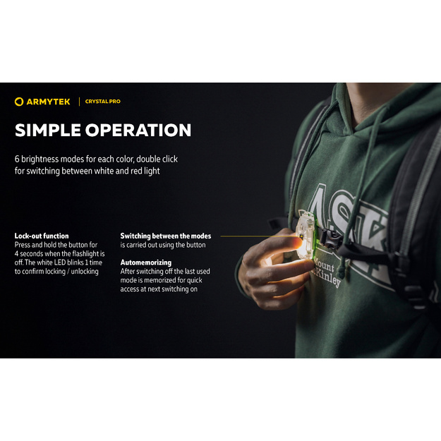 Фонарь Armytek Crystal Pro серый F07101G