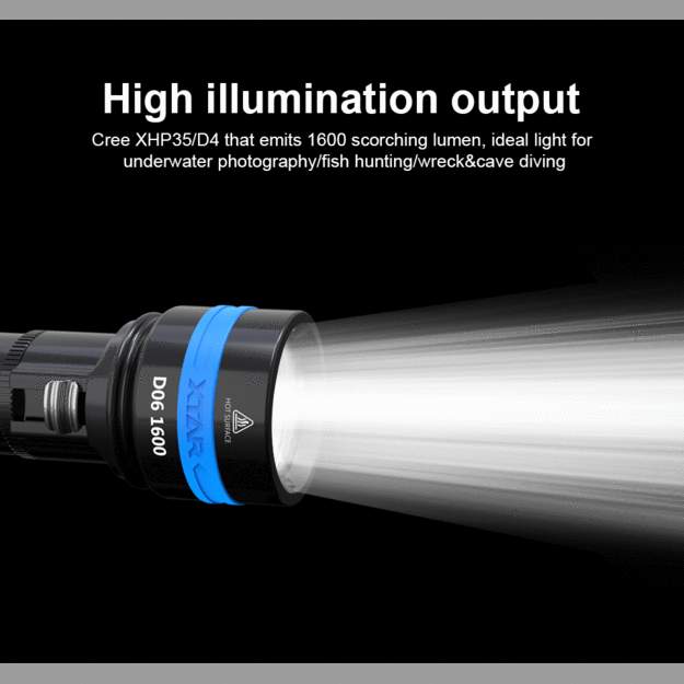 Фонарь XTAR D06 1600lm, комплект