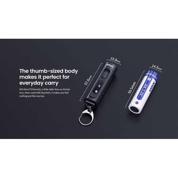 Xtar T1 Rechargeable LED Key Ring flashlight