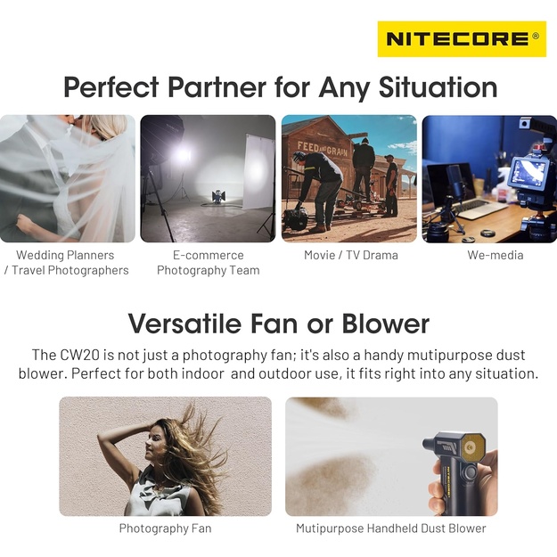 Nitecore CW20 daudzfunkcionāls kabatas ventilators