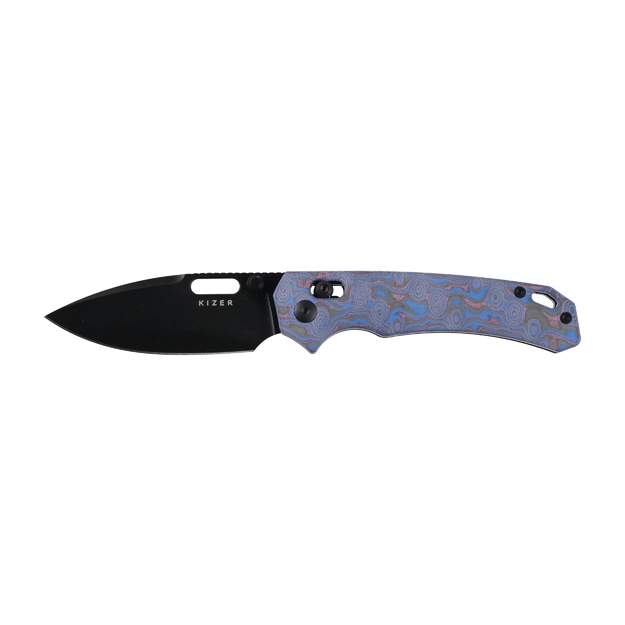 Kizer Outposter saliekamais nazis V3802CDA2 Melns/Zils Micarta PVD Nitro-V
