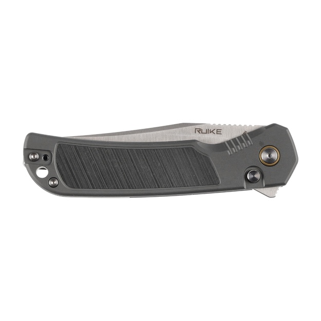 Ruike P192-AK Folding Knife Grey Aluminum Sandvik 14C28N Button Lock