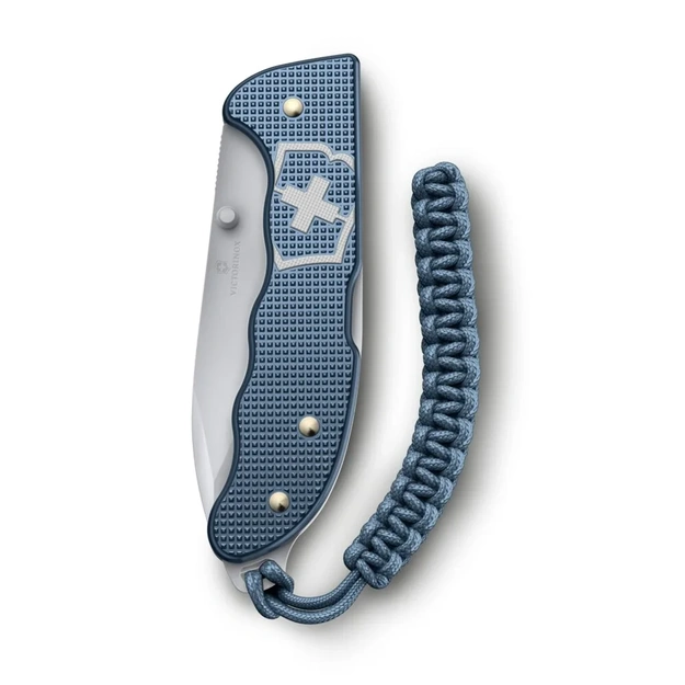 Limitētās sērijas salokāmais nazis Victorinox Evoke Alox Limited Edition 2026, Glacial Blue (0.9415.L26)