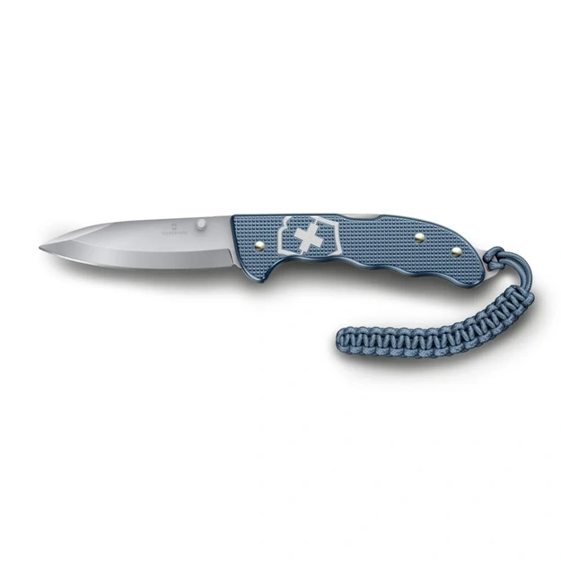 Limitētās sērijas salokāmais nazis Victorinox Evoke Alox Limited Edition 2026, Glacial Blue (0.9415.L26)