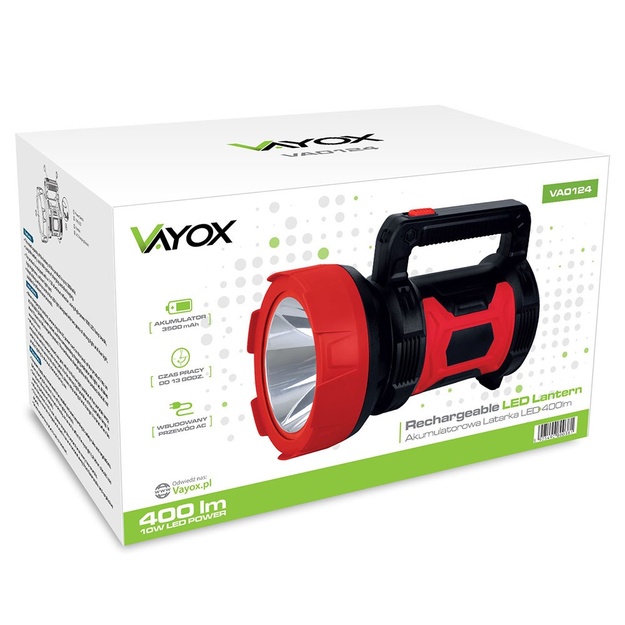 Vayox VA0124 uzlādējams prožektors 10W 400lm