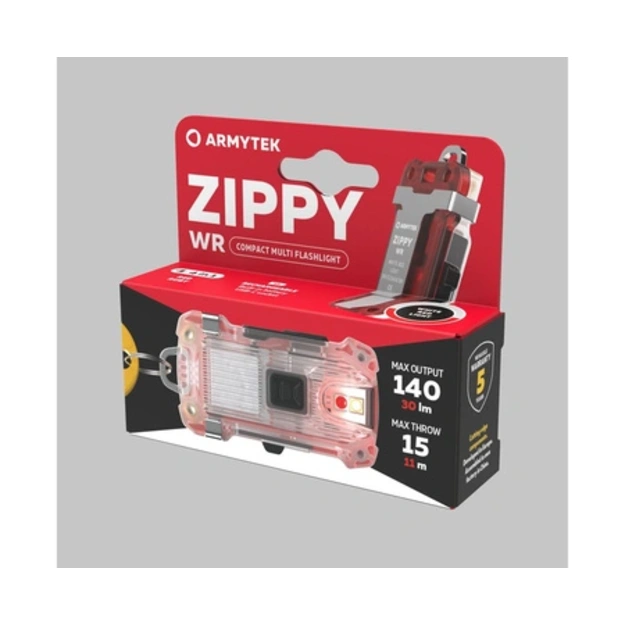 Armytek Zippy WR USB-C piekariņa lukturis Red F11001R