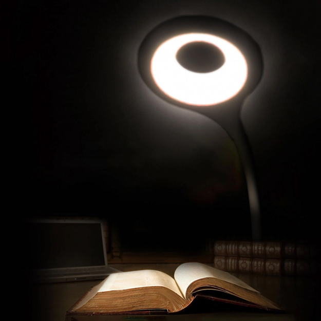 Wozinsky Mini bezvadu LED lasī&scaron;anas lampa ar klipsi un USB-C kabeli &ndash; black