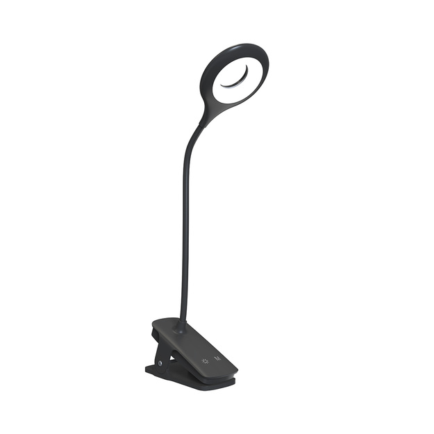 Wozinsky Mini bezvadu LED lasī&scaron;anas lampa ar klipsi un USB-C kabeli &ndash; black