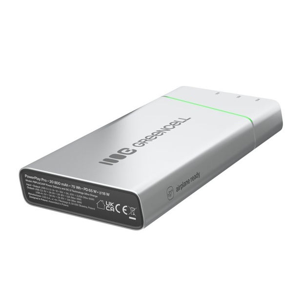 Powerbank Green Cell PowerPlay Pro, 20800 mAh, 65 W, Ātrā uzlāde, PD, Ultra Charge