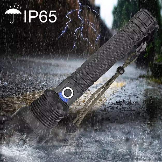 Тактический фонарь Wozinsky WLT-20W, 20W, 2000lm, светодиоды CREE, IP65, зум