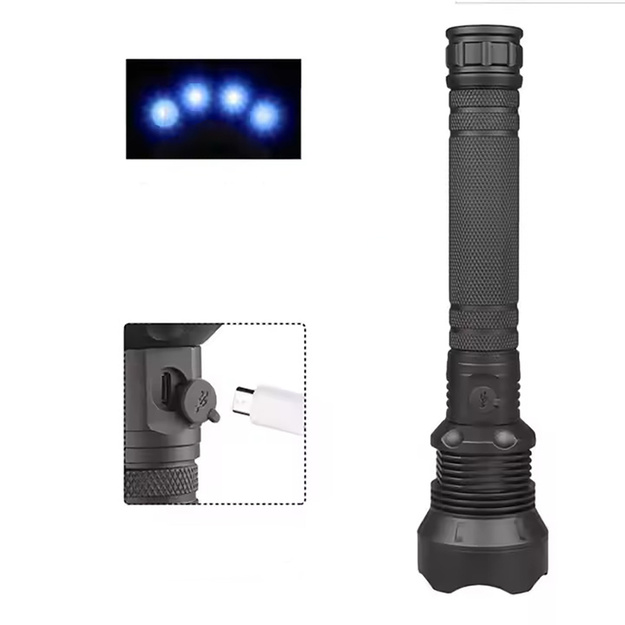 Тактический фонарь Wozinsky WLT-20W, 20W, 2000lm, светодиоды CREE, IP65, зум