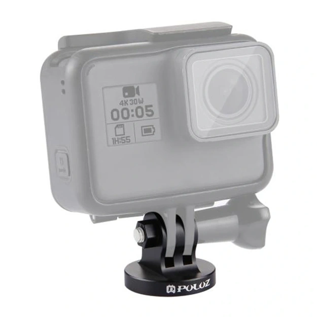 Puluz Mount with 1/4  CNC Thread for Action Cameras (Black)