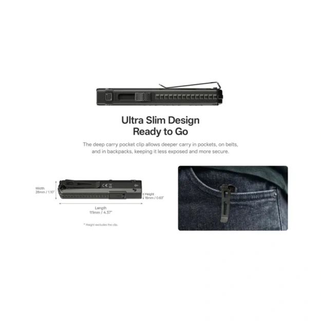 Ikdienas lukturis ar UV gaismu &bdquo;Nitecore EDC15&ldquo;, 1200 lm