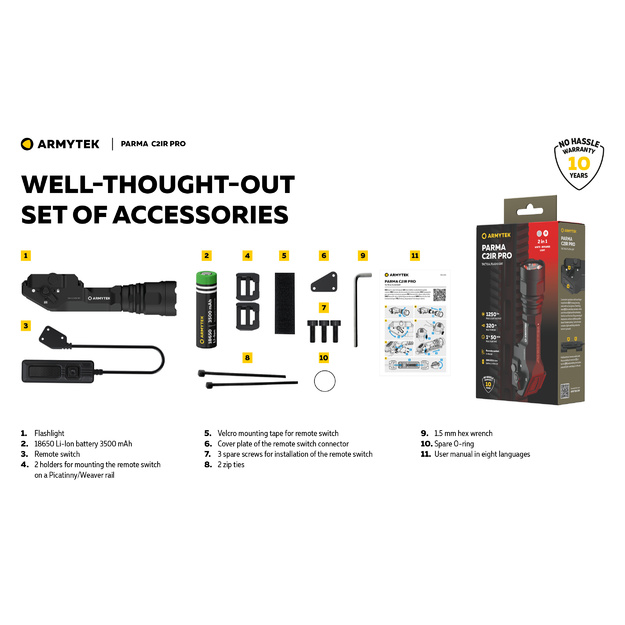 Armytek Parma C2IR Pro lukturītis F09804CIR