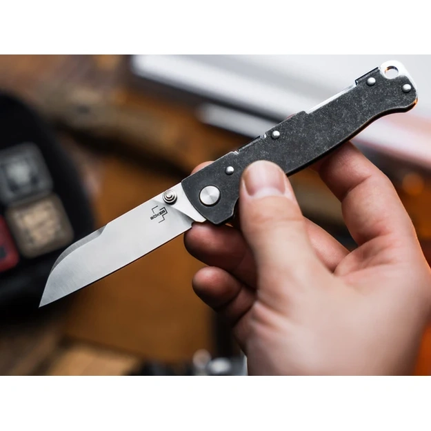 Boker Plus Atlas Sheepsfoot TS One-Handed Folding Knife, 01BP0066