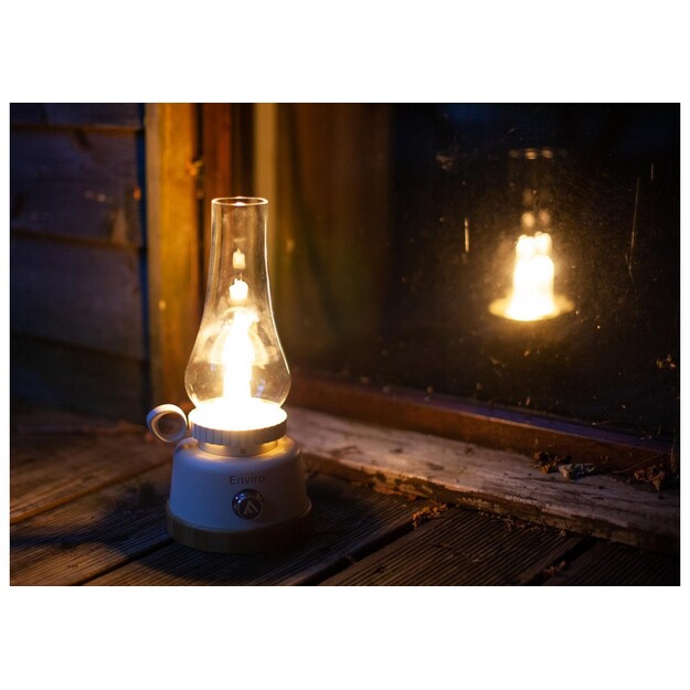 Mactronic Enviro rechargeable lamp with flame effect, 250lm