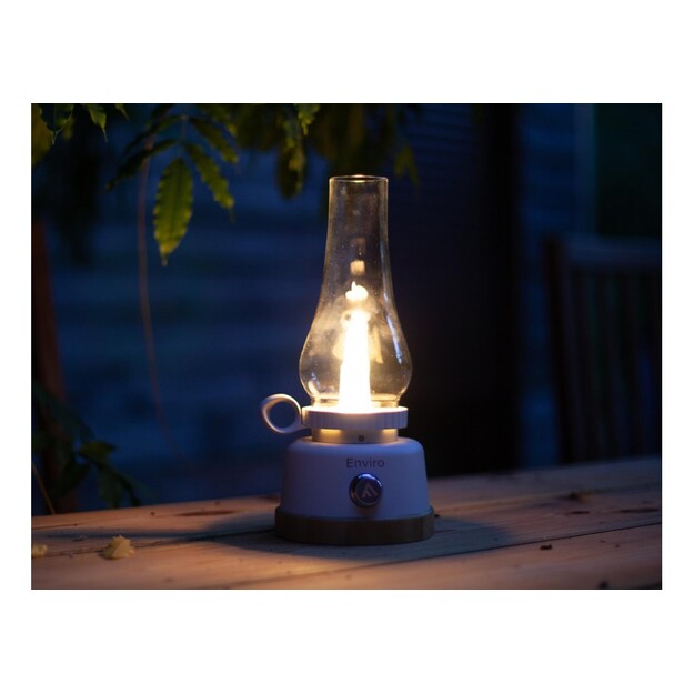 Mactronic Enviro rechargeable lamp with flame effect, 250lm