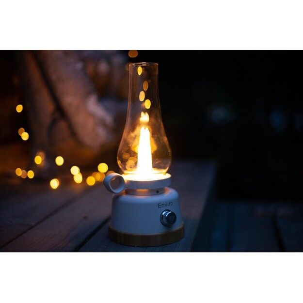 Mactronic Enviro rechargeable lamp with flame effect, 250lm