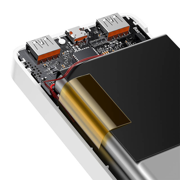 Аккумулятор Baseus Bipow 10000mAh, 20W (белый)