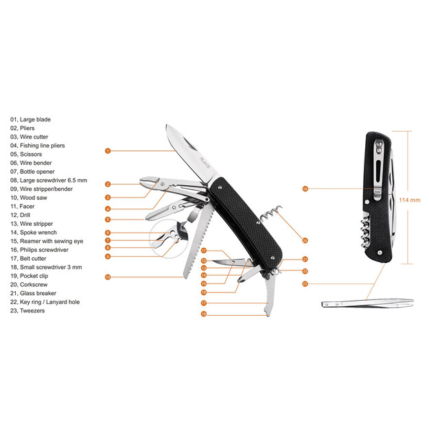 Ruike L51 multifunction tool knife Criterion Collection, black