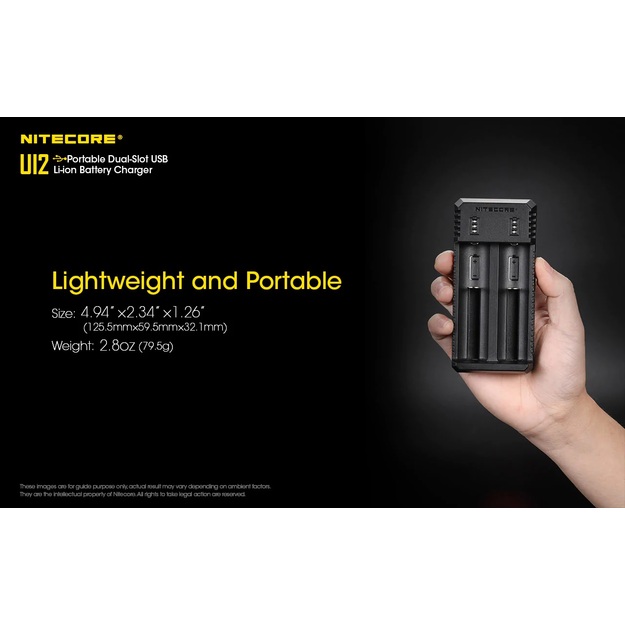 Nitecore UI2 portatīvais akumulatora lādētājs USB