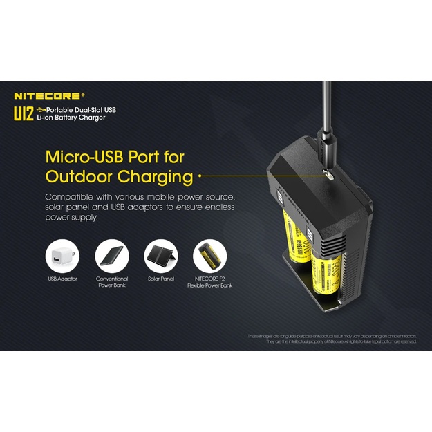 Nitecore UI2 portatīvais akumulatora lādētājs USB
