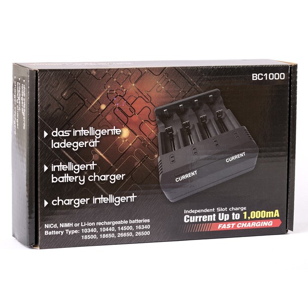 Универсальное зарядное устройство Opus BC1000 для аккумуляторов NIMH/NiCd и Li-Ion 500513