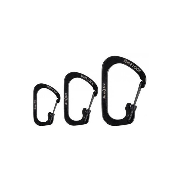 Nite Ize - комплект карабинов SlideLock # 2, нет. 3, нет. 4 - черный - CSLC-01-R6
