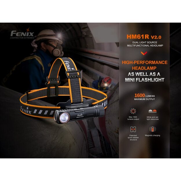 Fenix HM61R V2.0 LED lukturītis