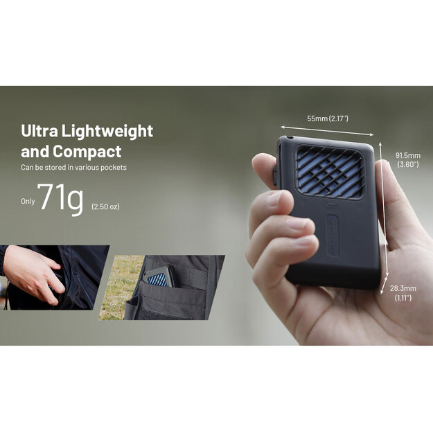 Nitecore EMR06 - moskītu atbaidī&scaron;anas līdzeklis, integrēta uzlādējama baterija