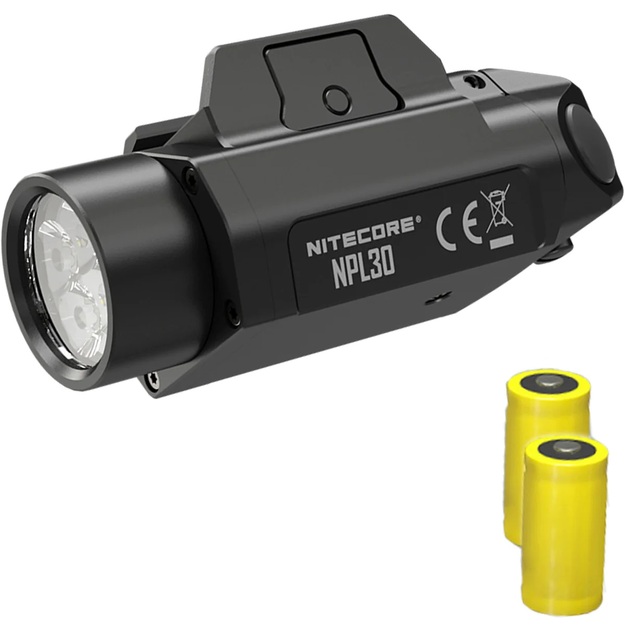 Nitecore NPL30 flashlight on gun 1200 lm