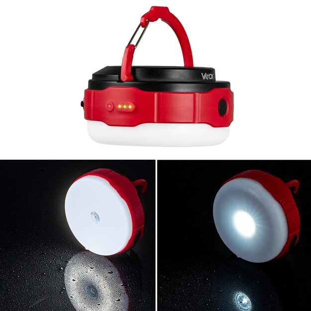 Vayox 500lm uzlādējams kempinga lukturītis ar saules paneli VA0100