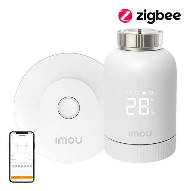 IMOU KIT-TRV1-EU-2 ZigBee termostatisko galviņu komplekts ar 6 adapteriem un slīdni